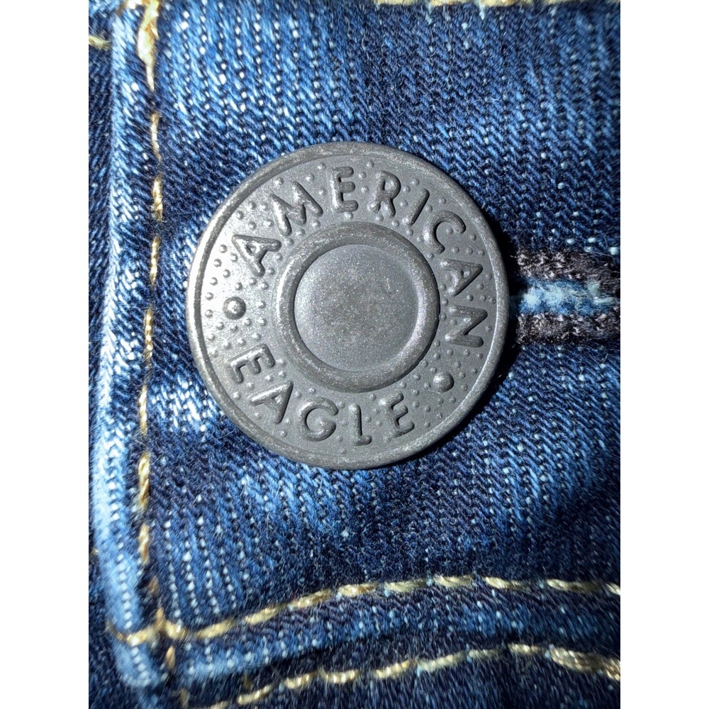 American Eagle Next Level Flex Slim Straight Jeans Mens 36x32 Dark Wash Denim - Picture 2 of 10